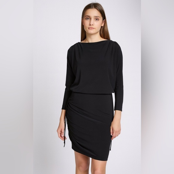 White House Black Market Dresses & Skirts - White House Black Market Split-Sleeve Dress Size M Black